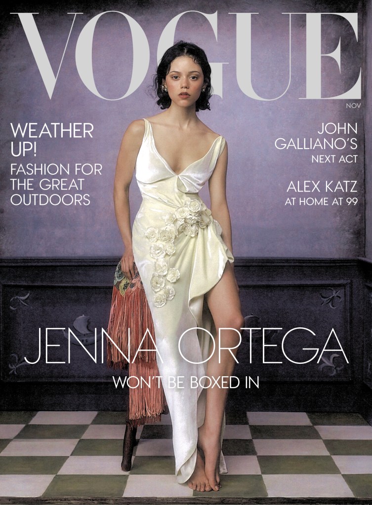 Jenna Ortega is a work of art on the cover of Vogue