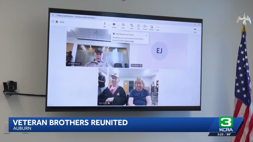 Heartwarming moment two veteran brothers living 3,000 miles apart meet face-to-face for first time in 40 years