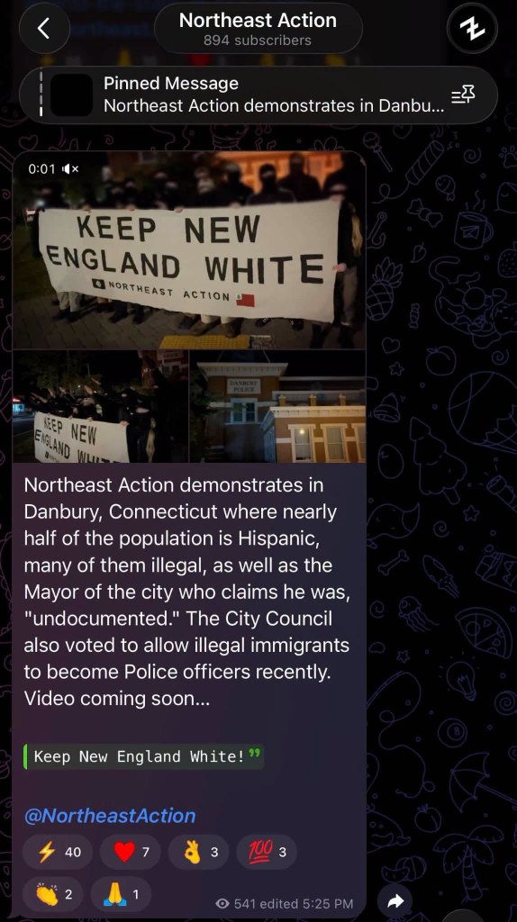 White supremacists rally outside Connecticut police station in ugly display condemned by mayor