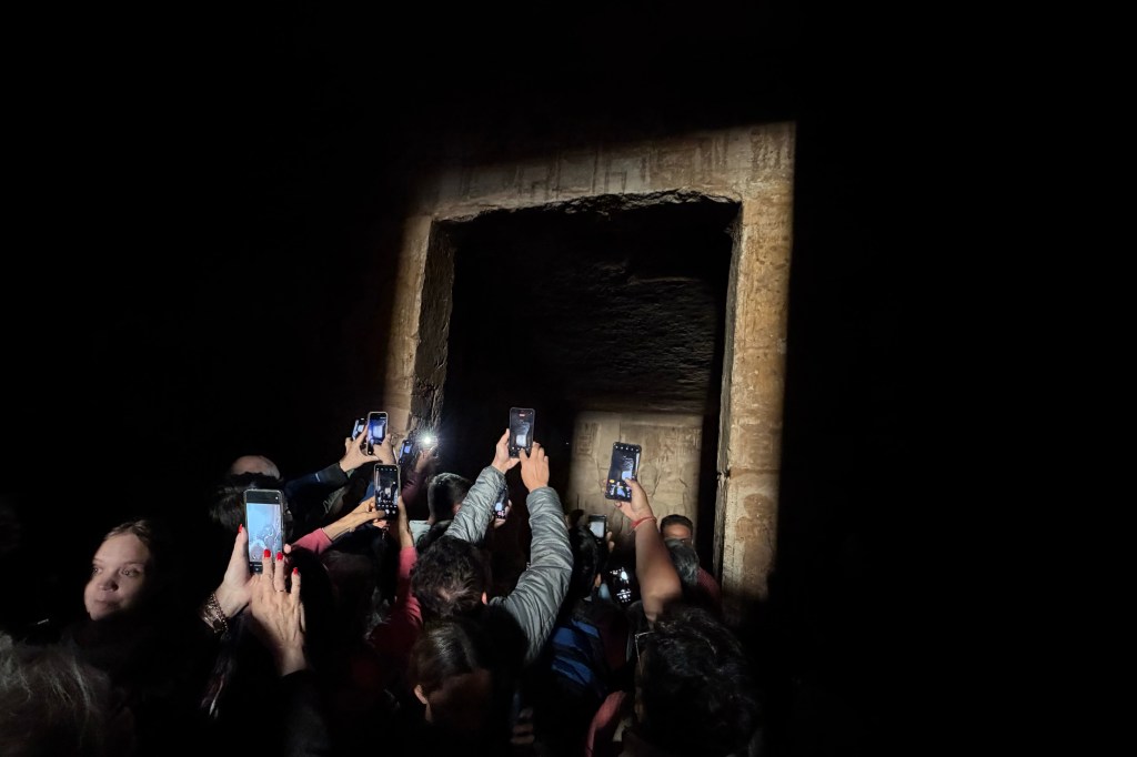 Twice a year, a golden sunbeam illuminates a 3,000-year-old Egyptian temple