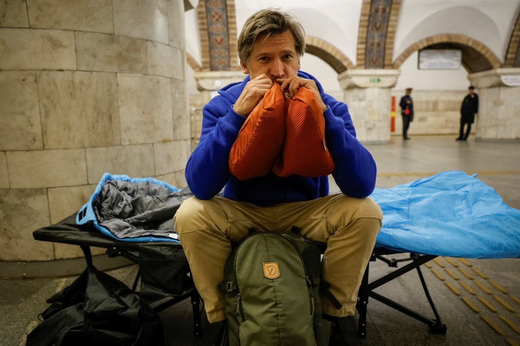 ‘Game of Thrones’ star Nikolaj Coster-Waldau pictured hiding in Ukraine metro station amid Russian air raid threat