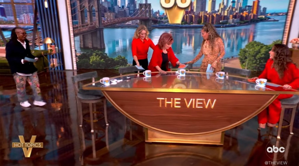 Joy Behar, 84, leans on Sara Haines as she returns to ‘The View’ weeks after shoulder injury