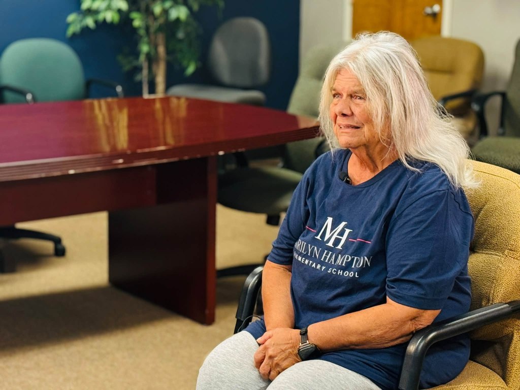Texas custodian Marilyn Hampton breaks down in tears as new elementary school is named in her honor
