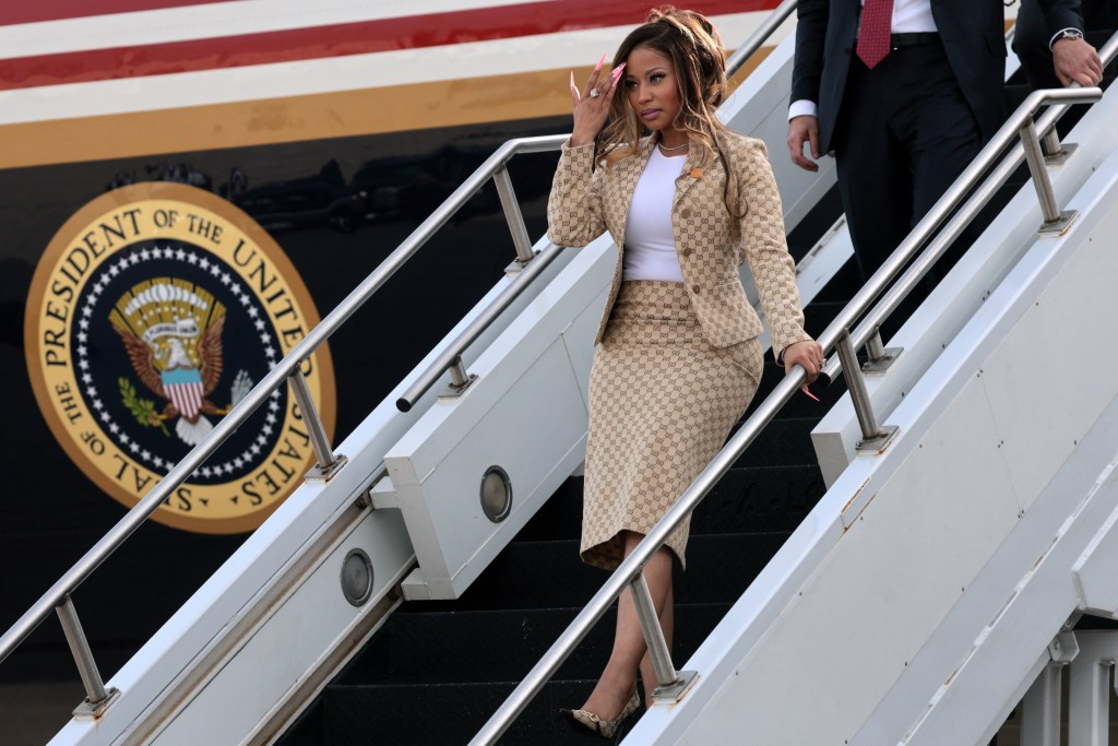 Gucci-clad Nicki Minaj joins Trump in Michigan — as aide jokes rapper is in for huge White House job