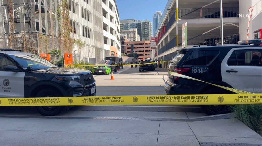 Wild gunfight erupts in LA as shooters fire hail of bullets into tourist’s McLaren supercar