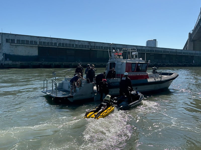 Harrowing moment kayaker is pulled from Pacific as police share video of dramatic response