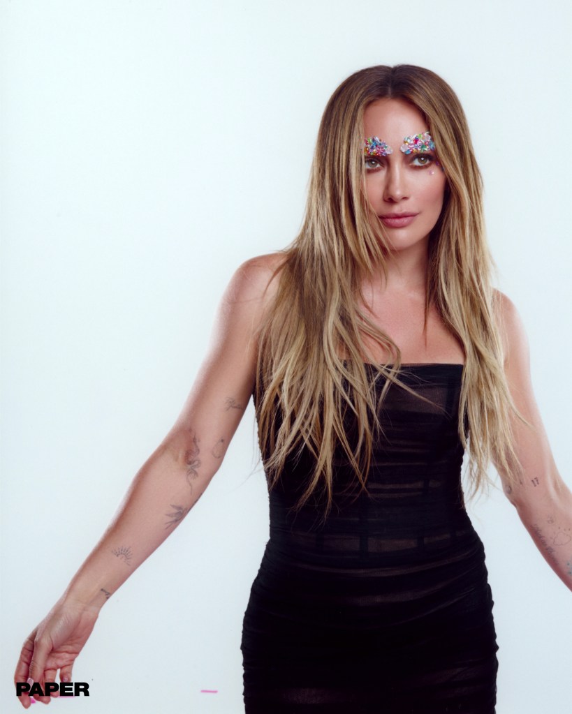Hilary Duff sparkles with bedazzled eyebrows during dreamy Paper mag photo shoot