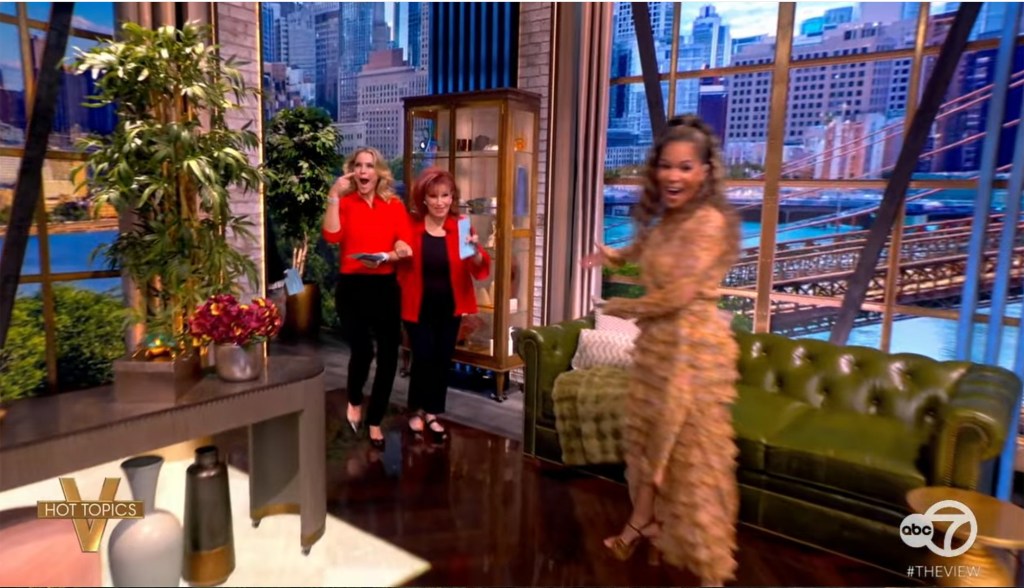 Joy Behar, 84, leans on Sara Haines as she returns to ‘The View’ weeks after shoulder injury