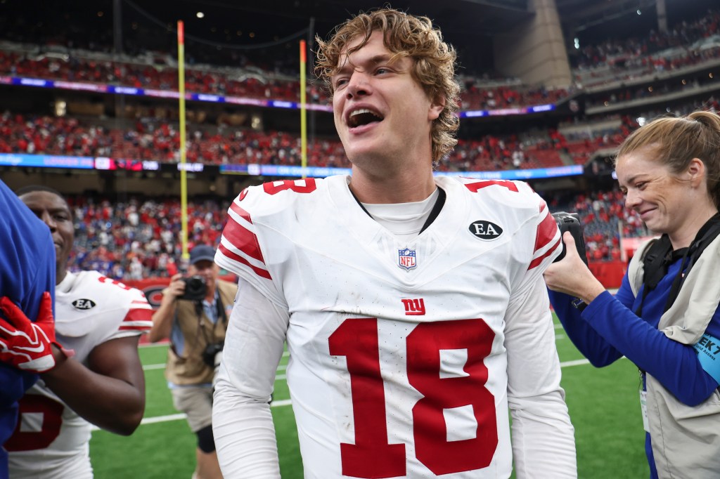 J.J. McCarthy’s wife gushes over QB after winning his first Giants start: ‘God, I love you’