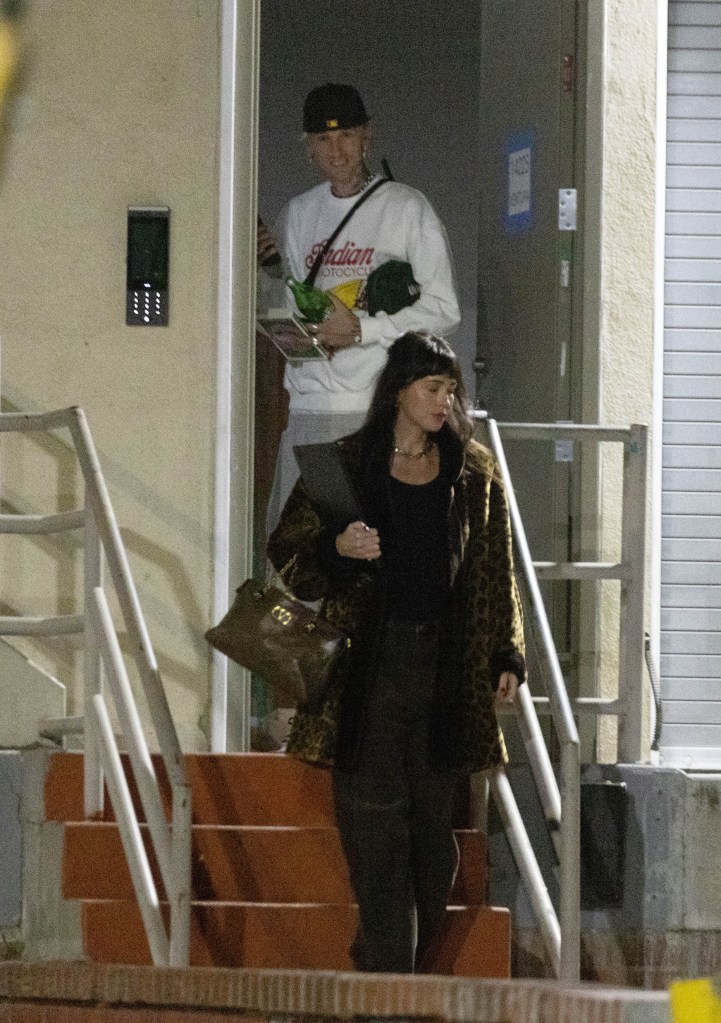 MGK spends the night at Dakota Johnson’s house after wrapping up studio session in LA