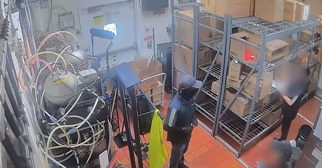 Moment California McDonald’s worker is gunned down inside store after shooting female colleague
