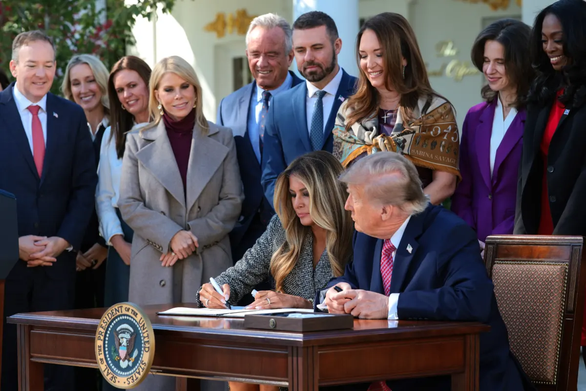 'Awkward' detail people are pointing out after spotting Melania and Trump kiss