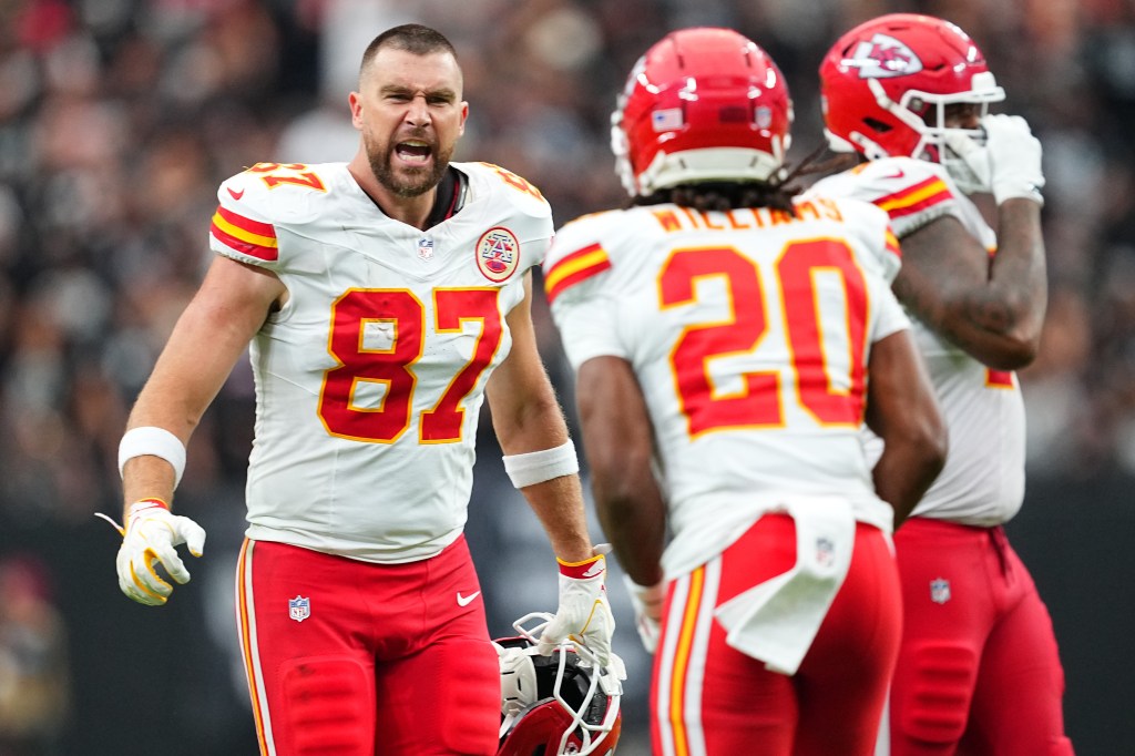 Travis Kelce rocked $94,350 outfit to Raiders showdown