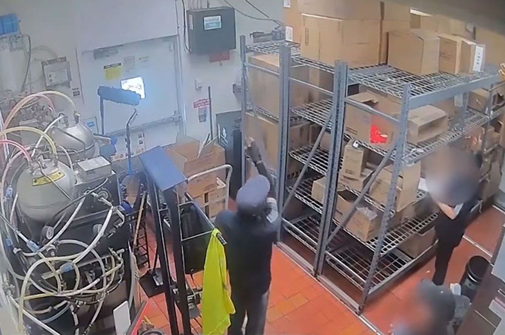 Moment California McDonald’s worker is gunned down inside store after shooting female colleague