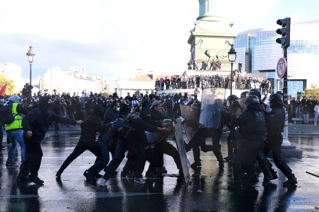 French student protesters swarm historic Bastille site — and slam education leaders’ pledge for change as ‘hot air’