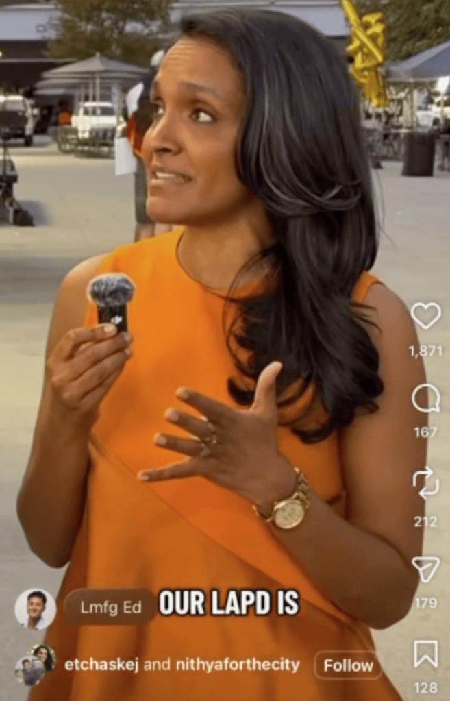 Nithya Raman caught in ‘dangerous’ video targeting LAPD chief: ‘Fascist liars’