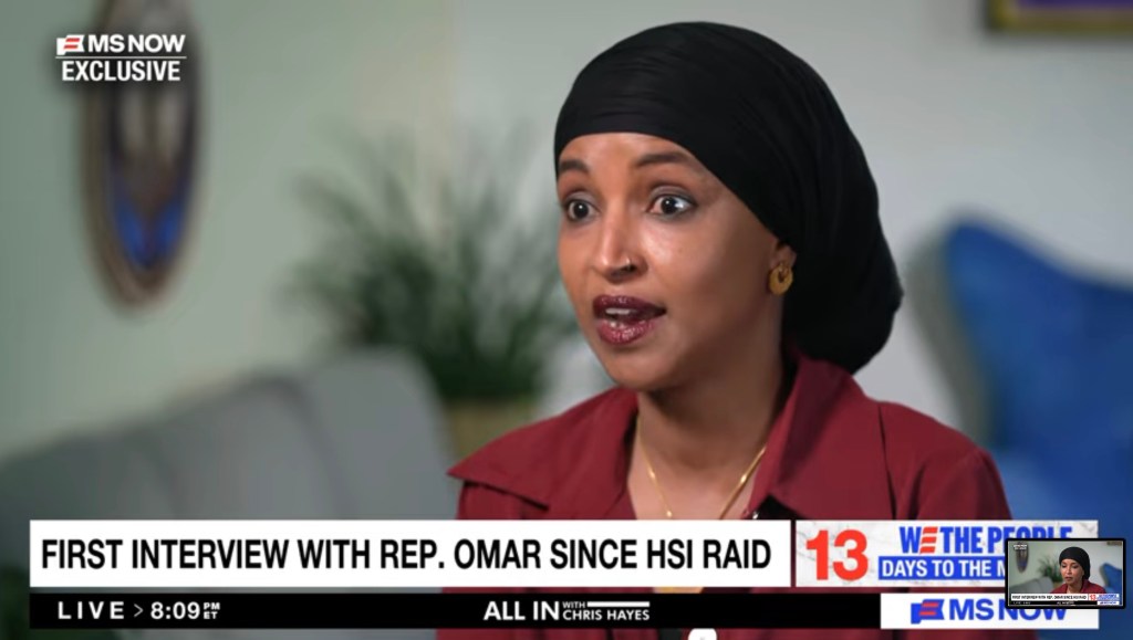 Ilhan Omar gives head-scratching response when asked if she’s related to ex-husband in first interview since DC raid