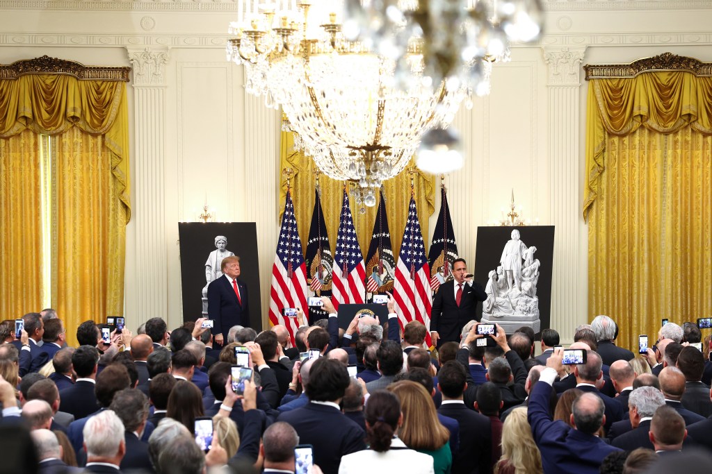 Trump ‘resurrects’ Christopher Columbus with new statue, blasts ‘radical left communists’ who tried to cancel explorer