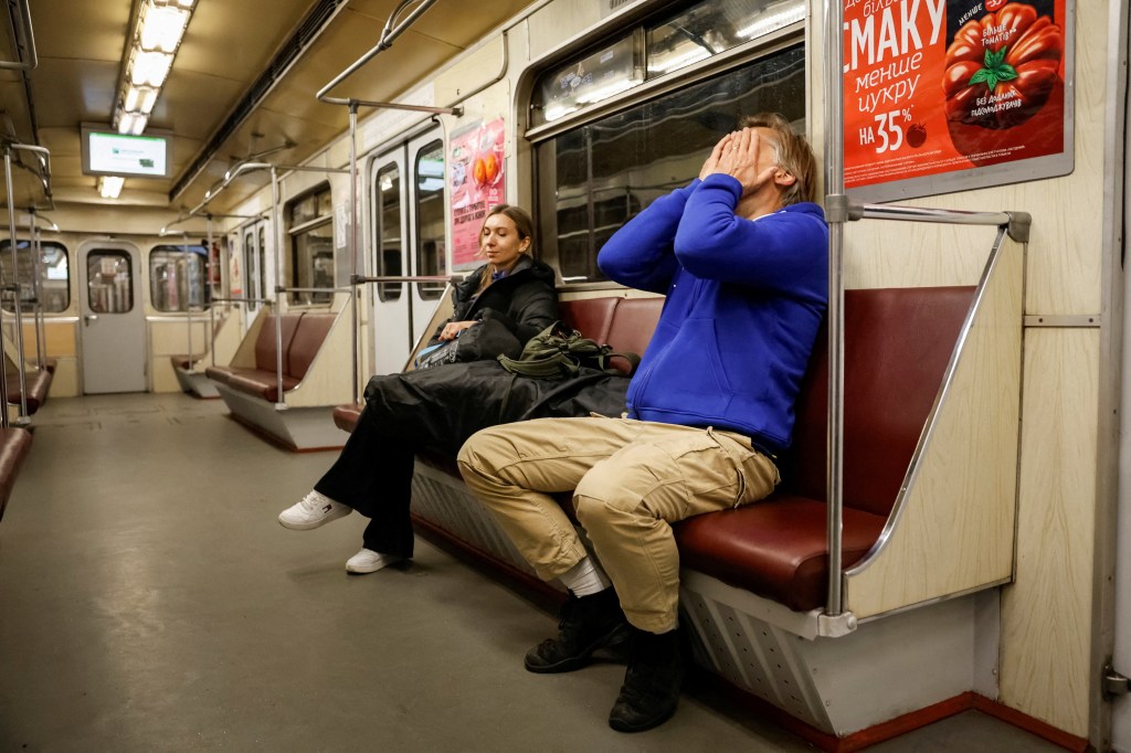 ‘Game of Thrones’ star Nikolaj Coster-Waldau pictured hiding in Ukraine metro station amid Russian air raid threat