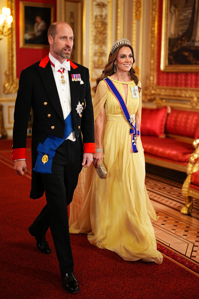 Kate Middleton glows in yellow keyhole gown and tiara at state banquet