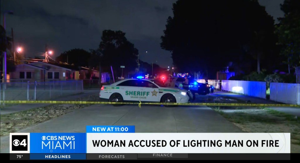Florida woman set man on fire, burning over 80% of his body following argument: cops