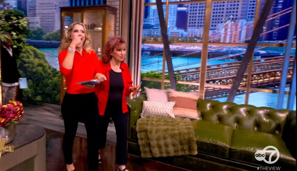 Joy Behar, 84, leans on Sara Haines as she returns to ‘The View’ weeks after shoulder injury