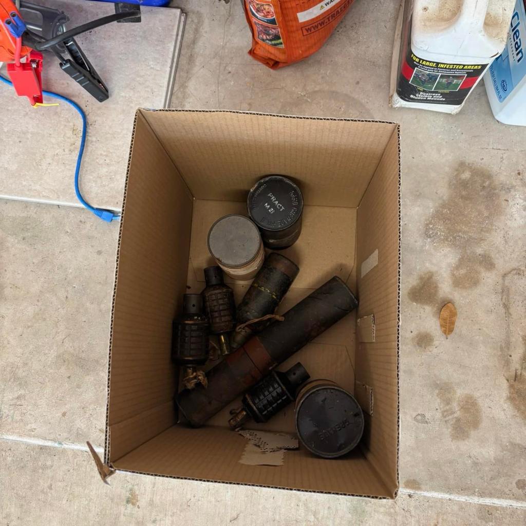 Texas man finds live World War II grenades in box he bought at estate sale, prompting bomb squad response