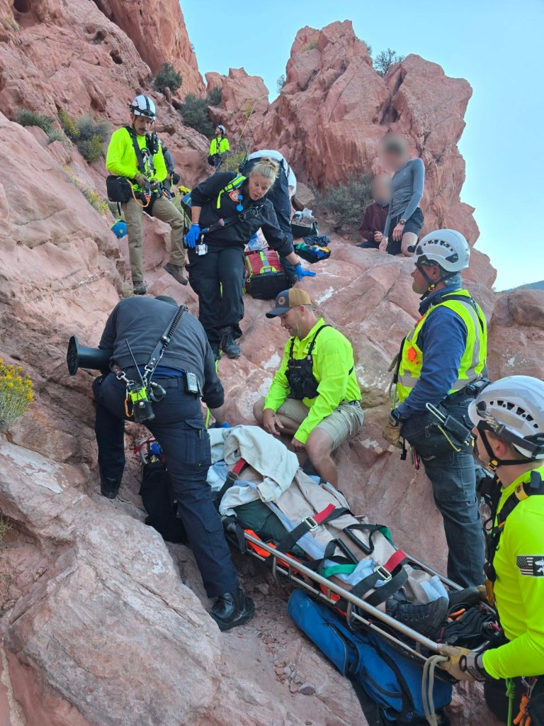 Hiker miraculously survives 100 foot fall after getting wedged between rocks
