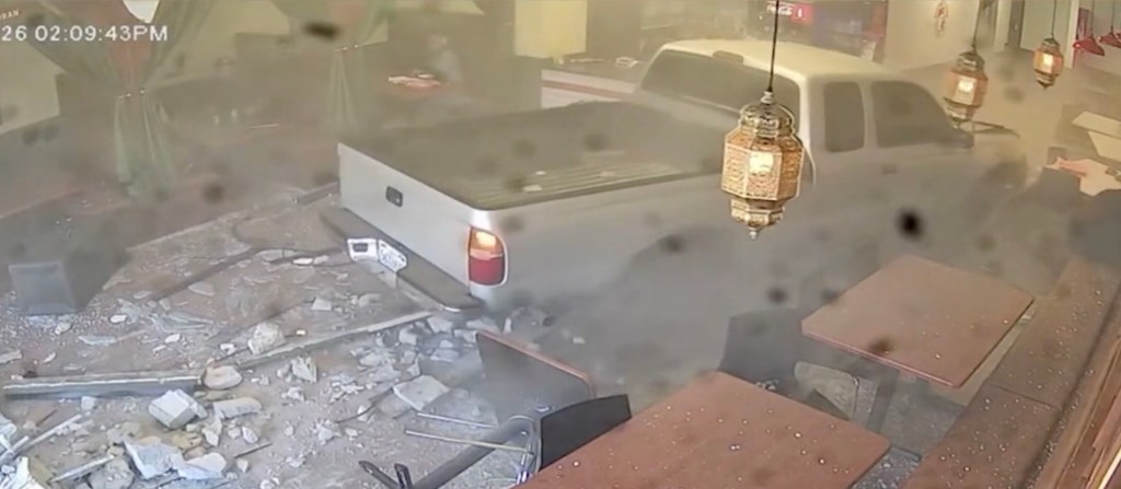 Suspected drunk driver plows truck through busy California restaurant in wild crash caught on video