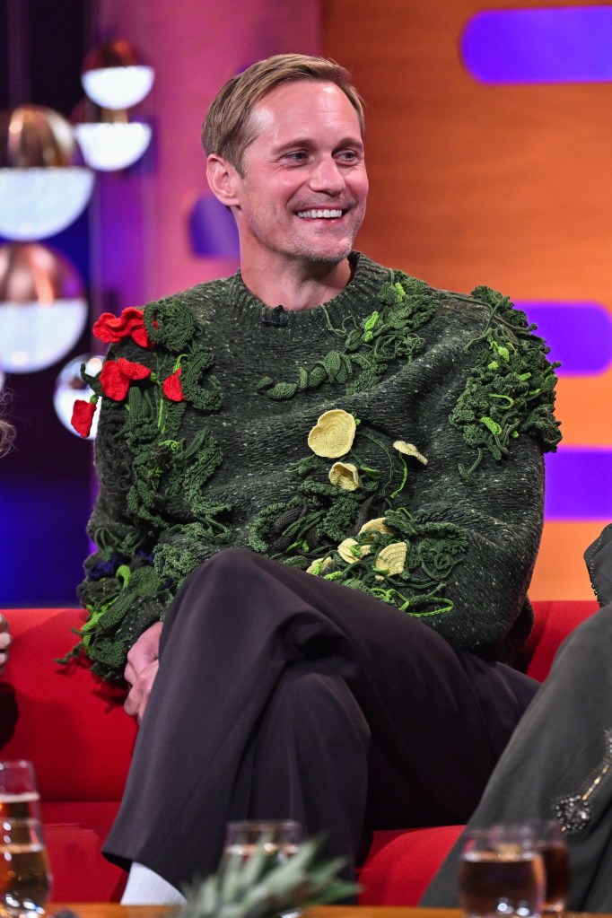 Alexander Skarsgård raises eyebrows with ‘Lick My Worm’ T-shirt at ‘Wicker’ screening