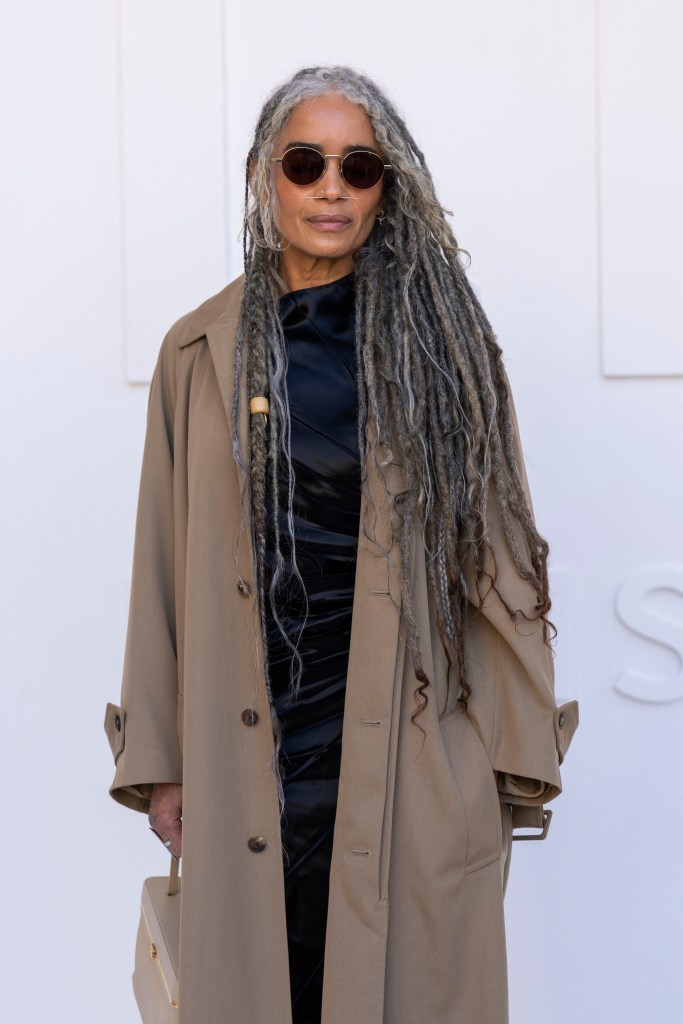 Lisa Bonet makes rare public appearance at Paris Fashion Week with cascading silver hair