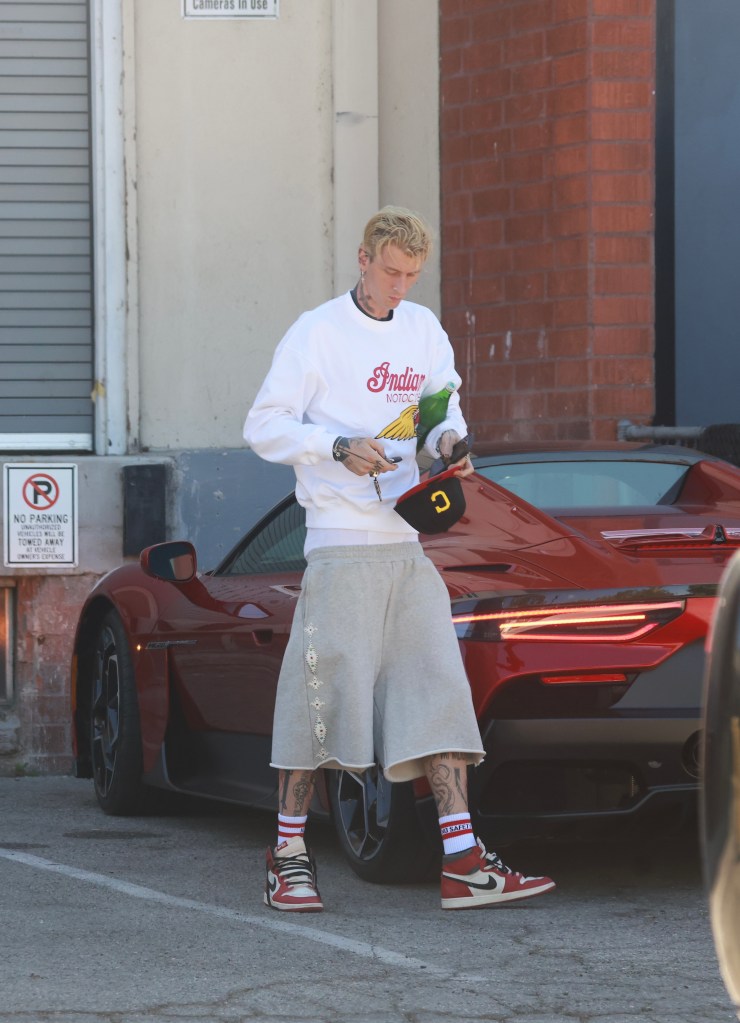 MGK spends the night at Dakota Johnson’s house after wrapping up studio session in LA