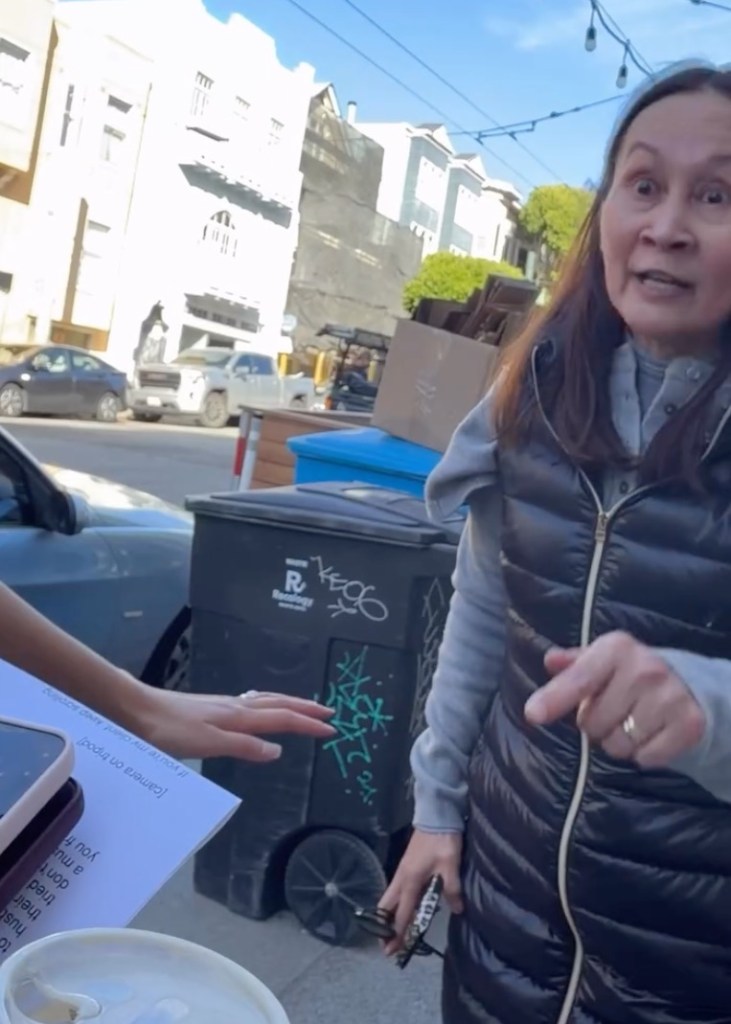 Fight breaks out between SF food influencer, angry couple in wild viral video