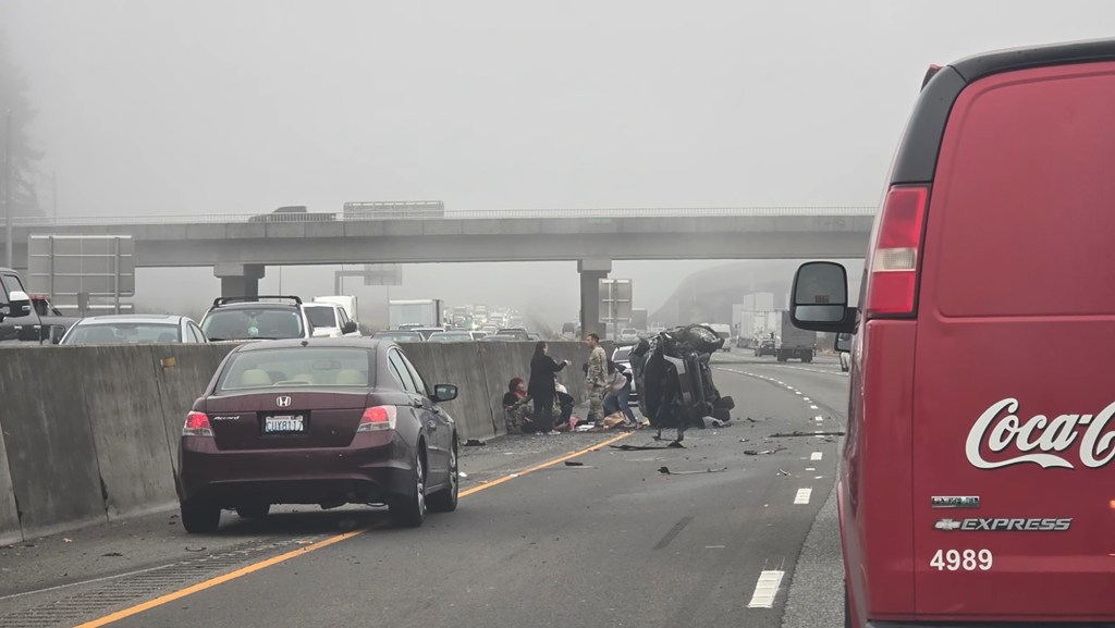 Drunk mom tries to stab her 2 daughters after wildly crashing car on highway — but Good Samaritans stop her: cops