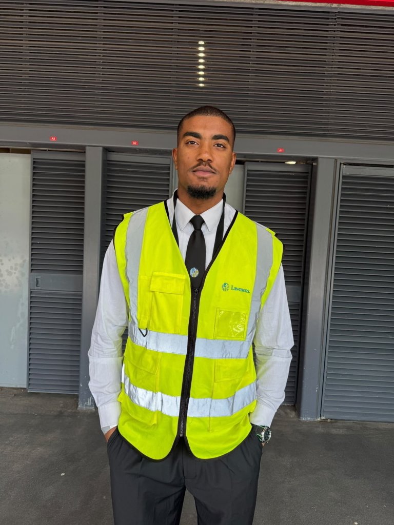 Security guard signs modeling contract after working London Fashion Week