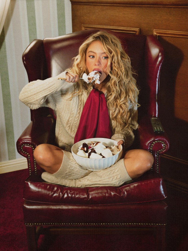 Sydney Sweeney puts a risqué twist on Christmas classics in new Syrn lingerie campaign
