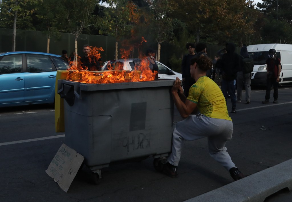 Attackers douse teacher in gasoline as student protests rage across France
