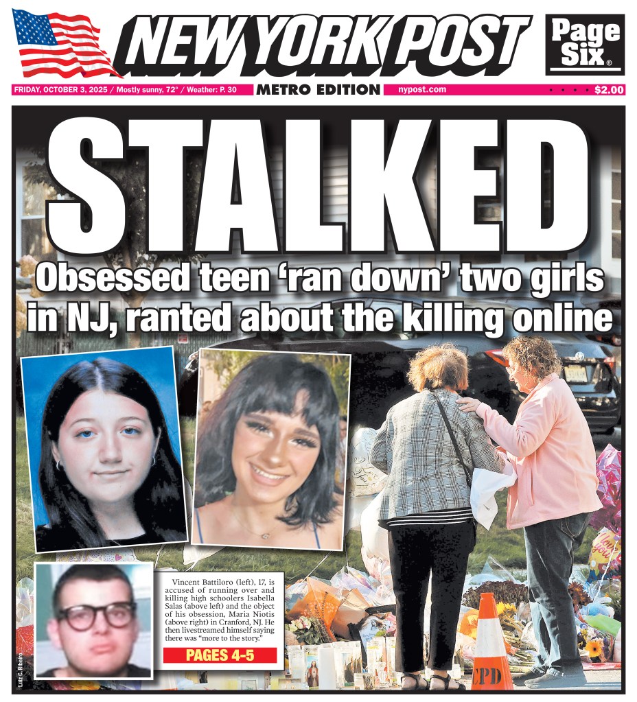 Sobbing moms stare down stoned-face teen accused of stalking, running down daughters in wealthy NJ town