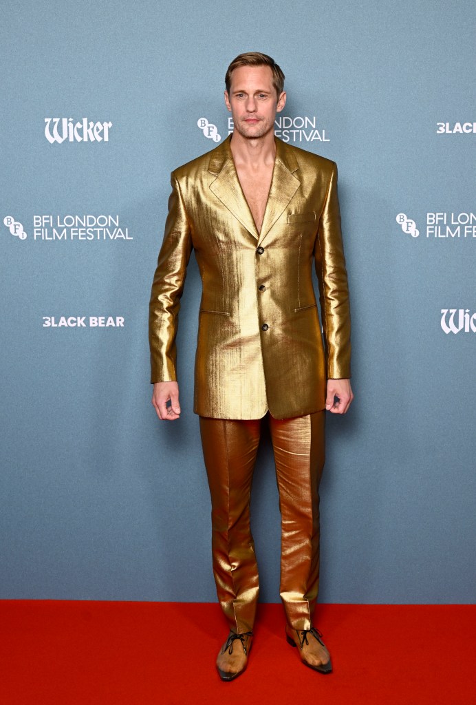Alexander Skarsgård raises eyebrows with ‘Lick My Worm’ T-shirt at ‘Wicker’ screening