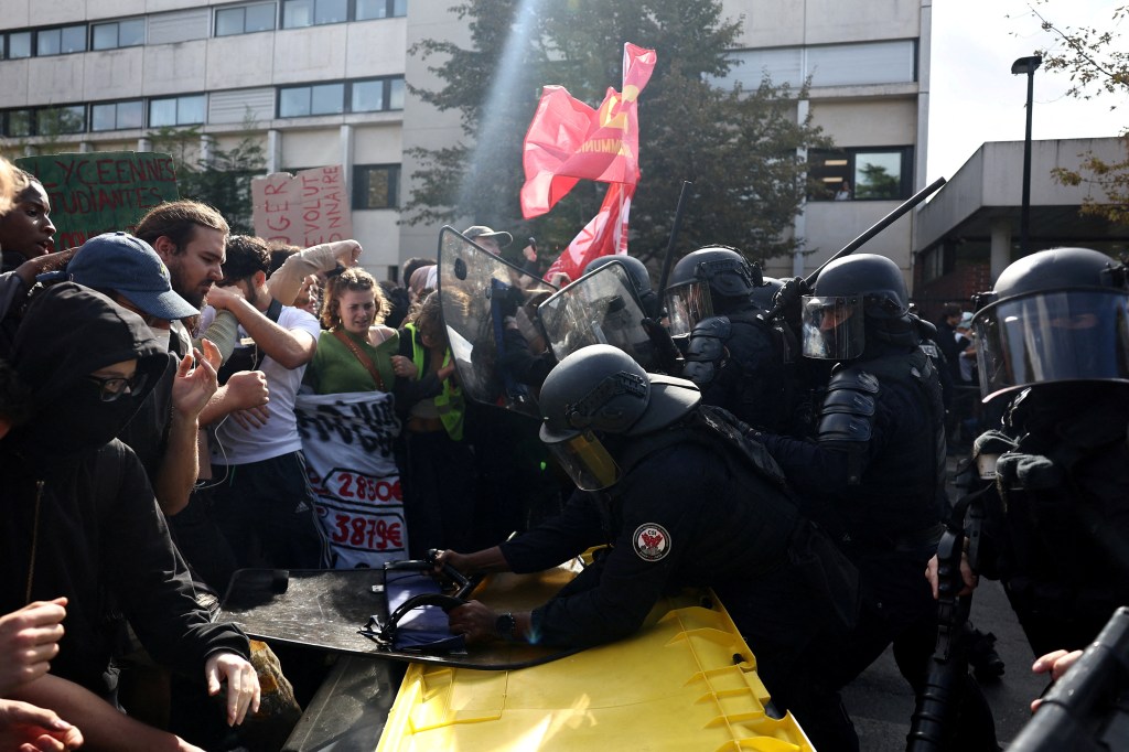 Attackers douse teacher in gasoline as student protests rage across France