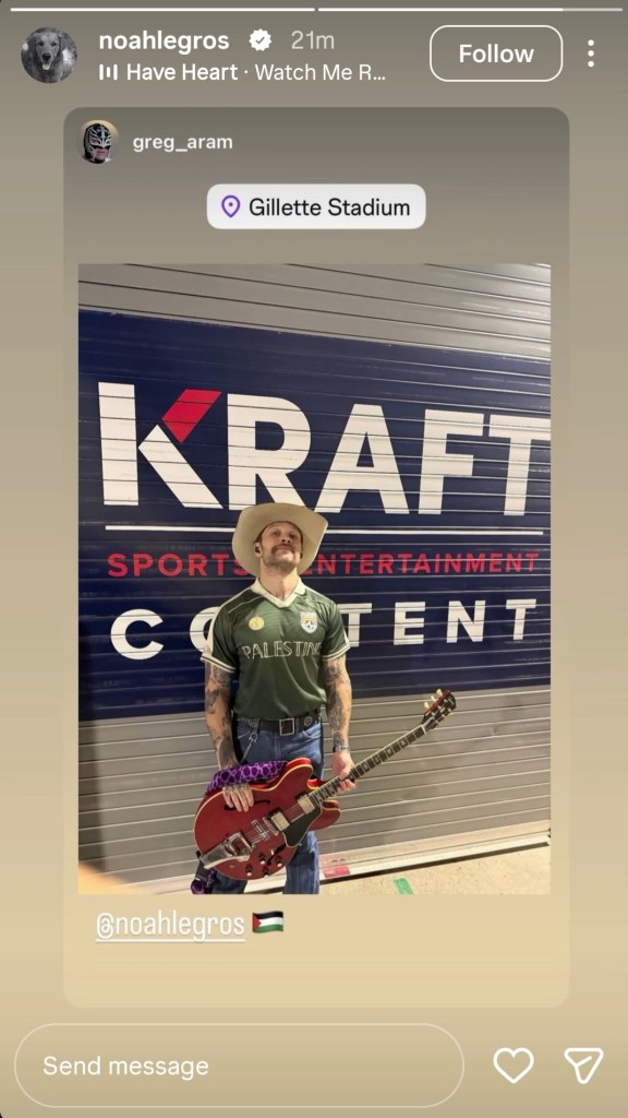 Zach Bryan’s drummer joins singer’s pro-Palestine statement with jersey that has special meaning