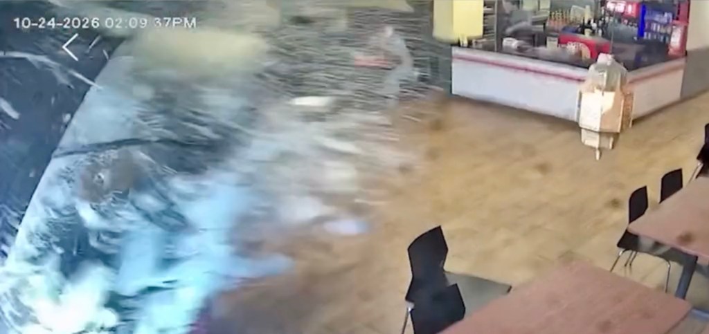 Suspected drunk driver plows truck through busy California restaurant in wild crash caught on video