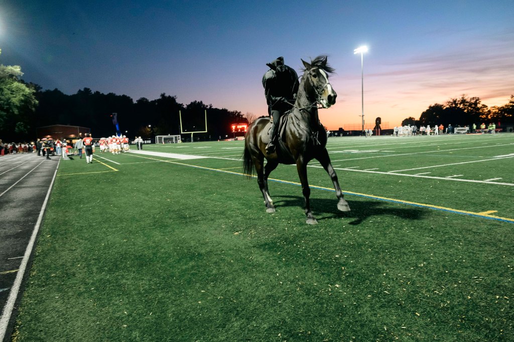 A headless horseman mascot makes Friday night lights in NY’s Sleepy Hollow legendary