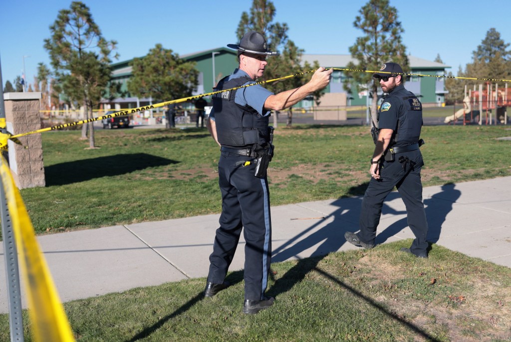 Oregon elementary school teen gunman fired his mom’s shotgun at truck before rampage that left 3 kids, teacher dead: report