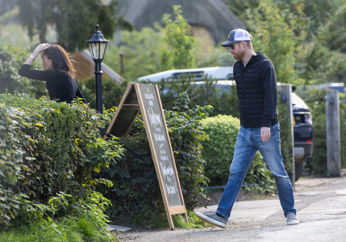 Prince Harry and Meghan Markle hold hands on romantic pub date in first photos together since UK return