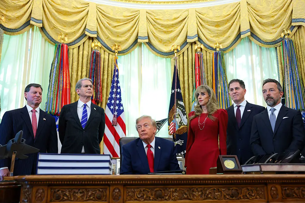 Who is the woman standing with Trump in 'weird' White House clip dubbed 'not real'