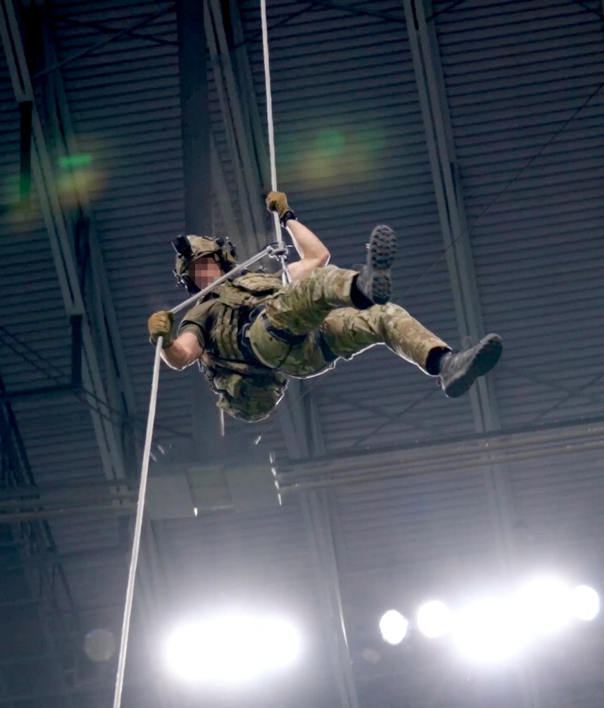 Air Force commando crashes to ground while rappelling from 170-foot ceiling at UTSA game